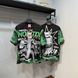 American asaali character print short sleeve t-shirt & trendy shorts set - summer collection