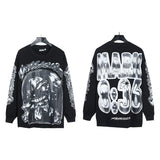 american trend high quality loose t-shirt pure cotton front and rear high-definition printing casualcoupletrendy short sleeves