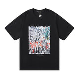Purple br@nd comfy basics letter logo printing short-sleeved fog american street t-shirt