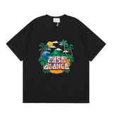 casa casablanca short-sleeved fantasy door letter logo printingstylish round neck short-sleeved t-shirt