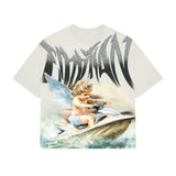 wholesale american trend mixed emotion alien octopus hot diamond angel short-sleeved couple full print