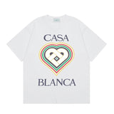 Summer collection: casa casablanca print oversized short-sleeve t-shirt - premium heavyweight cotton