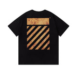 Spring/summer ow splatter graffiti arrow graphic crewneck short sleeve tee