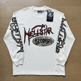 pa long sleeve t-shirt palm tree back letter big logo bat sleeve os dropped shoulders