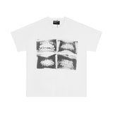 Erd: brooding rich kid - american retro portrait print rock 'n' roll hip-hop pocket oversized short sleeve tee