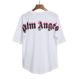 Correct version of pa beheaded bear short sleeves palm tree high street bat sleeves big logo letter on the back