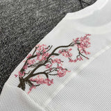 European and american derschutze blossom embroidersakura waffle grids couple long