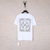 Correct version offow rainbow gradient arrow twill cashew flower graffiti short-sleeved t-shirt