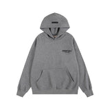 Fog season 8 essentials flocked silicone printing couple loose hooded sweatshirt pants