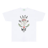Casablanca T Shirts Fashion Print Street