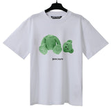 Correct version of pa beheaded bear short sleeve palm tree high street ins teddy bear shark love
