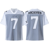 Cross-border american blockcore style patch embroidery t-shirt v-neck sports football uniform mesh quick-drying
