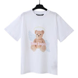 Correct version of pa beheaded bear short sleeve palm tree high street ins teddy bear shark love