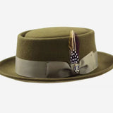 Walter White Hats Wool Cap Ribbon Decoration Turnup Brim Pure Wool Felt Hats