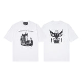 Erd rich second generation loose version american trend quiet eye printing round neck short sleeve t-shirt couple outfit