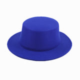 Walter White Hats Autumn and Winter Hat Men's and Women's Retro British Flat Top Flat Brim Woolen Hat