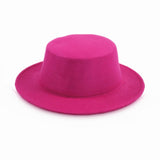 Walter White Hats Autumn and Winter Hat Men's and Women's Retro British Flat Top Flat Brim Woolen Hat