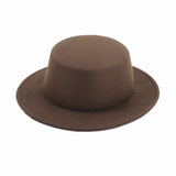 Walter White Hats Autumn and Winter Hat Men's and Women's Retro British Flat Top Flat Brim Woolen Hat