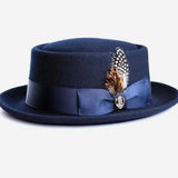 Walter White Hats Wool Cap Ribbon Decoration Turnup Brim Pure Wool Felt Hats