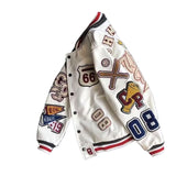 Unisex Baseball Jersey Embroidered Jacket Spring/Autumn Loose Baseball Uniform