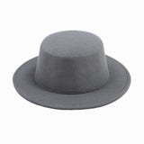 Walter White Hats Autumn and Winter Hat Men's and Women's Retro British Flat Top Flat Brim Woolen Hat