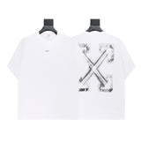 Summer off-white high quality pure cotton t-shirt printing short-sleeved t