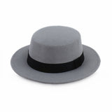 Walter White Hats Autumn and Winter Hat Men's and Women's Retro British Flat Top Flat Brim Woolen Hat