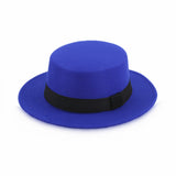 Walter White Hats Autumn and Winter Hat Men's and Women's Retro British Flat Top Flat Brim Woolen Hat