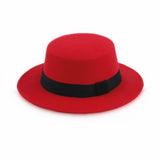 Walter White Hats Autumn and Winter Hat Men's and Women's Retro British Flat Top Flat Brim Woolen Hat