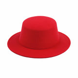 Walter White Hats Autumn and Winter Hat Men's and Women's Retro British Flat Top Flat Brim Woolen Hat