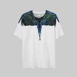 Correct version mb short-sleeved couple outfit colorful wings feather t-shirt marcelo european and american classic