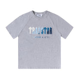 Cross-border trade trapstar rainbow letter gradient towel embroidery short sleeve t-shirt & fog high street shorts set