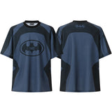 Cross-border american blockcore style patch embroidery t-shirt v-neck sports football uniform mesh quick-drying