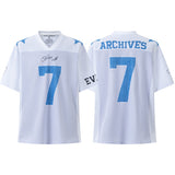 Cross-border american blockcore style patch embroidery t-shirt v-neck sports football uniform mesh quick-drying