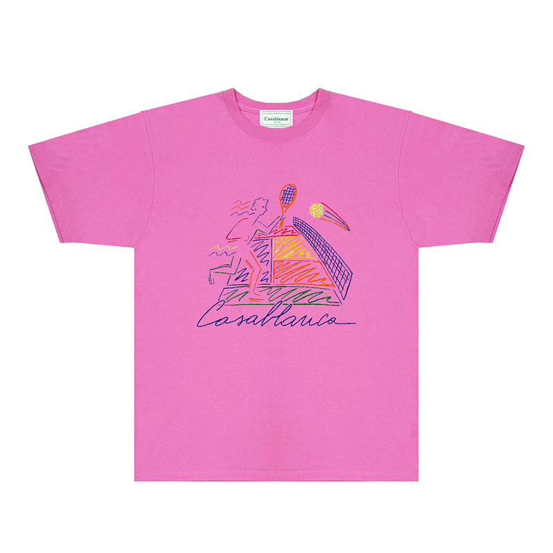 Casablanca T Shirts Fashion Print Street