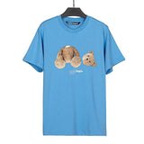 Correct version of pa beheaded bear short sleeve palm tree high street ins teddy bear shark love