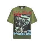 American valley washed distressed printing short-sleeved t-shirt valeforever hoodie sweatshirt long