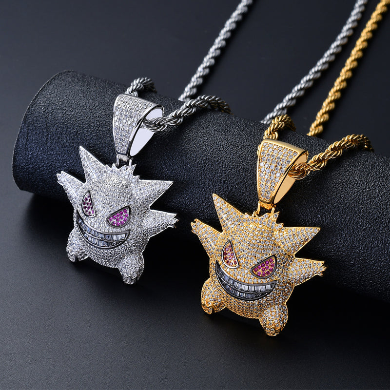 Pokémon Pendants Geng Gui Hip Hop Necklace