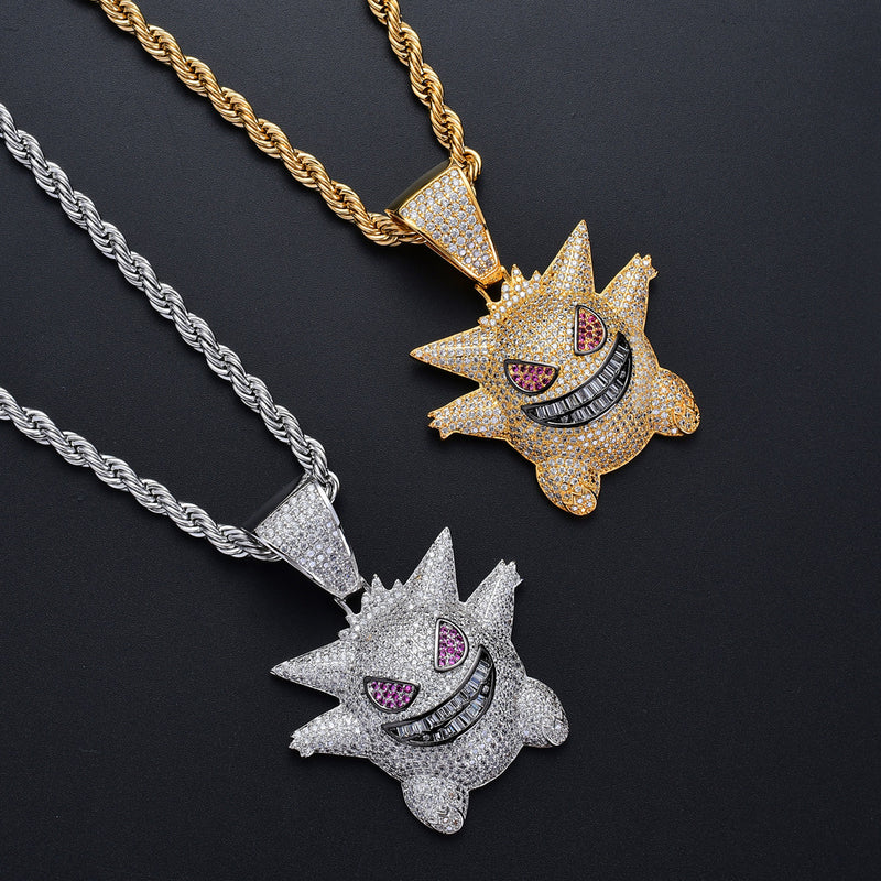 Pokémon Pendants Geng Gui Hip Hop Necklace