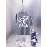 Spring/summer ow splatter graffiti arrow graphic crewneck short sleeve tee