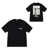Summer running volume stussy short-sleeved t-shirt dice black eight ice cream comfy basics american couple summer t