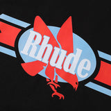Rhude T Shirts Eagle Print Cotton Casual Short Sleeve Men and Women