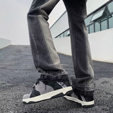 Unisex Jeans Old Casual Elastic Waist Jeans