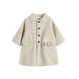 Girl Jacket Mother-Daughter Matching Outfit Reversible Woolen Coat Thick Coat