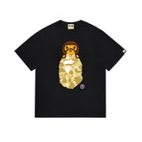 B@pe tshirtsssummertrendy ape head little monkey camouflage couple short sleeve round neck t-shirt men