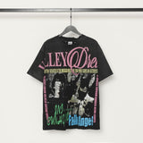 valley washed distressed printed short-sleeved hip-hop loose street t-shirt hooded