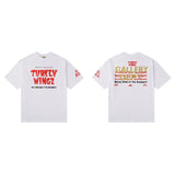 American retro gallery dept. letter print oversized double gauze pure cotton short sleeve t-shirt
