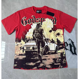 high version gods short sleeve heavy weight washed fog high street skull pure cottonprinting round
