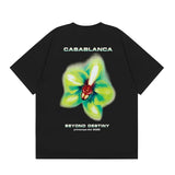 casa casablanca short-sleeved fantasy door letter logo printingstylish round neck short-sleeved t-shirt
