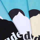Rhude T Shirts Blue Sunset Print Cotton Casual Short Sleeve Men and Women